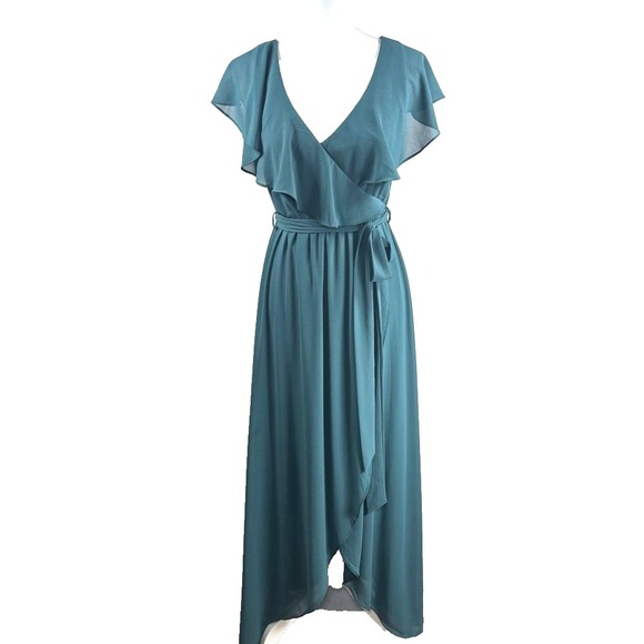 Baltic Born Dresses & Skirts - Baltic Born Wrap Maxi Dress Flowy Elegant Formal Wedding Party XL Teal Sea‎ Blue